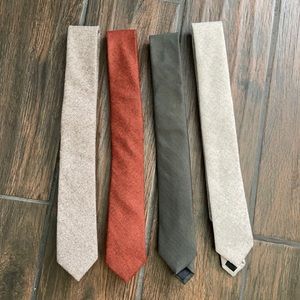 Men’s Slim Ties- Taupe, Rust, Olive, Cream
